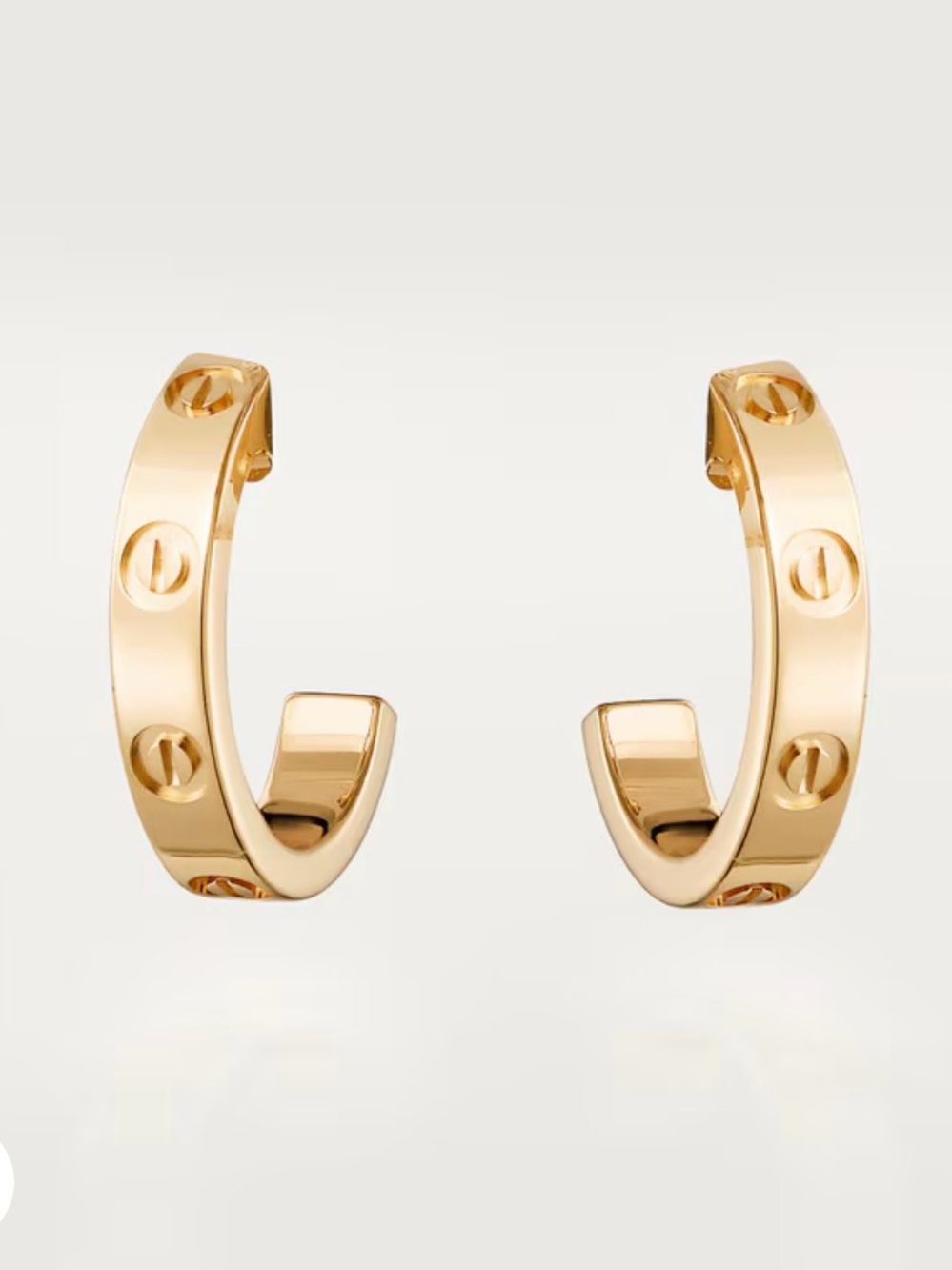 Cartier Small Love Hoop Earrings Yellow Gold